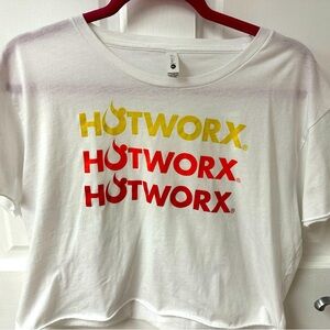 HotWorx white crop top Gently used